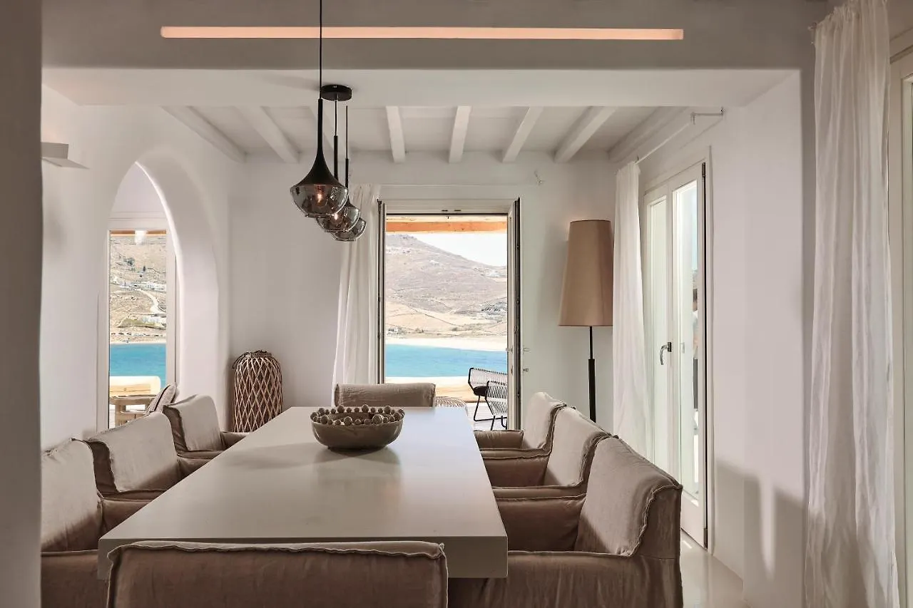 Villa Barbarossa - Elegant Beachfront Retreat With Heated Pool & Outdoor Gym Ftelia  Ftelia (Mykonos)