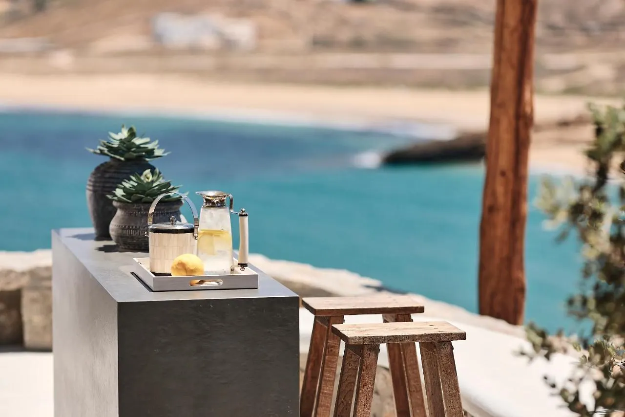 Villa Barbarossa - Elegant Beachfront Retreat With Heated Pool & Outdoor Gym Ftelia  0*, Ftelia (Mykonos)