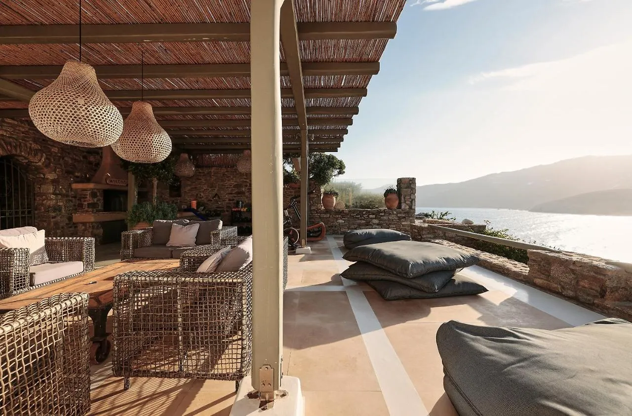 Villa Barbarossa - Elegant Beachfront Retreat With Heated Pool & Outdoor Gym  Ftelia (Mykonos)