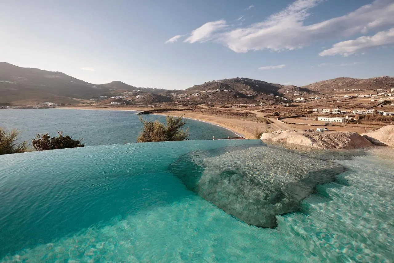 Villa Barbarossa - Elegant Beachfront Retreat With Heated Pool & Outdoor Gym 0*, Ftelia (Mykonos) Grèce